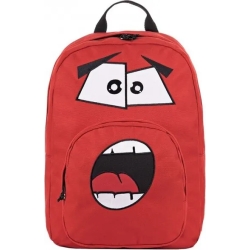 school backpack ollie face red