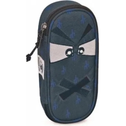 pencil case lip face fantasy boy grey