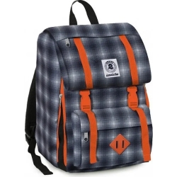 Splitting square school backpack boy grey