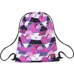 sack bag soft backpack of pink hearts