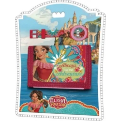 Digital wristwatch with polyester wallet for girls