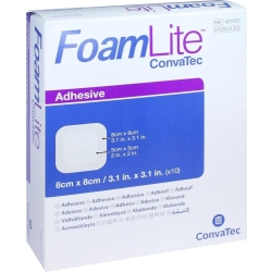 foam lite adhesive dressing 8x8 10 patches