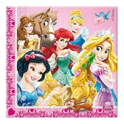 Disney Princess & Animals - double veil napkins pink color 1 pack of 20
