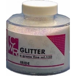 glitter jar 150 ml iridescent white