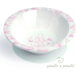 Piatto Fondo Con Ventosa  Rosa