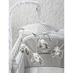 Musical crib toy bo-bo gray
