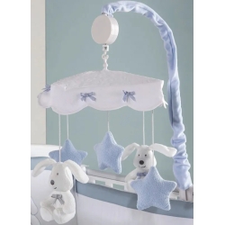 Musical crib toy sugar blue