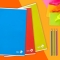 A4 maxi notebook - pack of 80 sheets 10 notebooks 4 mm - assorted colors
