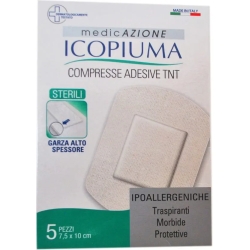 sterile gauze adhesive tnt 10 x 7,5 cm 5 gauze