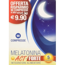 melatonina act strong 1 mg + 5 complex food supplement 90 tablets