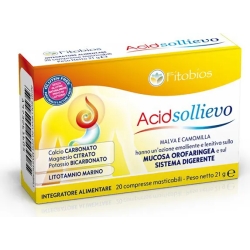 Acid sollievo food supplement 20 tablets