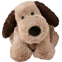 warmies brown dog soft and termic peluche