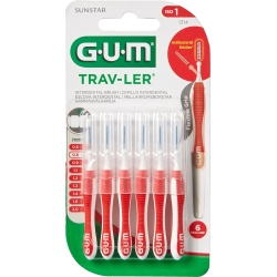 Gum Travler Interdental Brush 0.8 mm - pack of 6 brushes