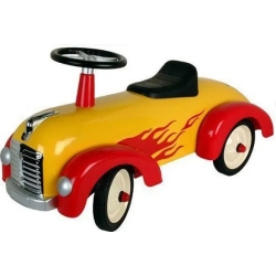 Ride-on vehicle hot rod flame