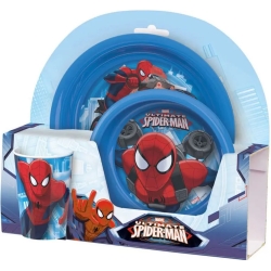 Spiderman - Meal Set 3 pcs - Plate, Bowl & Tumbler