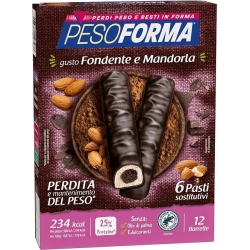 Bars with dark chocolate and almond 12 bars