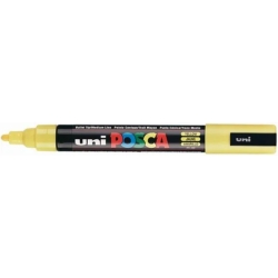 Uni Posca - 12 water based poster coloured marker medium line - yellow