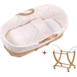 Moses Basket With Stand Cream