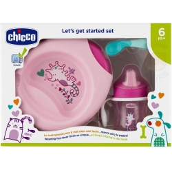 Meal Set 6 m+ Plate, Spoon And Cup Pink