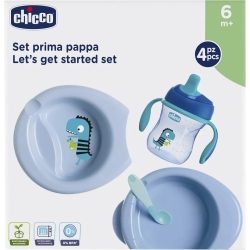 Meal Set 6 m+ Plate, Spoon And Cup Blue