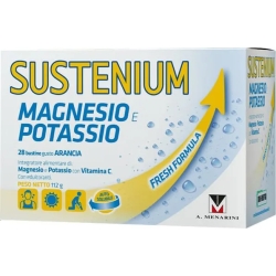 Sustenium magnesio e potassio - Supplement to Fight Tiredness - 28 sachets orange taste