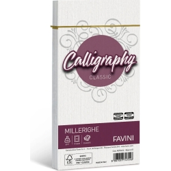 Calligraphy Millerighe White 11x22 cm - pack of 25 envelopes