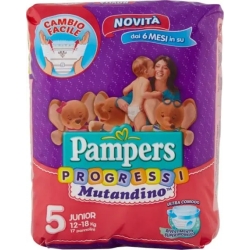 Progressi Mutandino Junior Size 5 (12 - 18 kg) - pack of 17 diapers