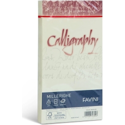 Calligraphy Millerighe 11x22 cm 100g - 25 envelopes Ivory