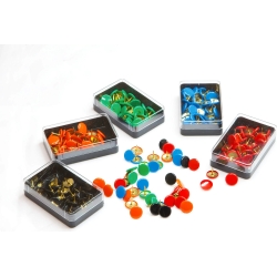 Colored Drawing Pins 10 packs of 50 Pins