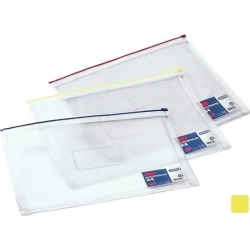 12 plastic Zipper envelopes A4 - assorted colors