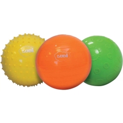 Set of 3 Sensory Balls - yellow green orange 6m+