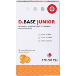 d3base junior vitamin D3 supplement  30 orange gummy candies