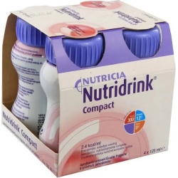 Nutridrink Compact - Supplement Strawberry flavor 4 x 125 Ml