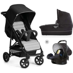 trio rapid 4 Plus -stroller-baby-coat -car seat  caviar silver
