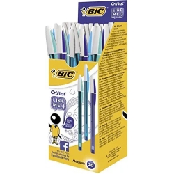 Cristal Like Me 1 mm - pack of 20 blue color pens