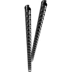 Spirals 19 mm A4 21 Rings Pack 100 pieces black