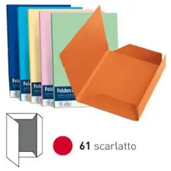 25 red folders 200 g - 24,5x34,5 cm