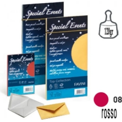 Special Events - 10 metallic envelope 11x22 cm red