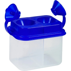 Plastic pat with 2 different sections
