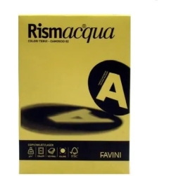 Rismacqua  - A4 coloured cardboard yellow 200 g/mq  - 125 sheets