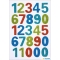 adhesive numbers multi glitter
