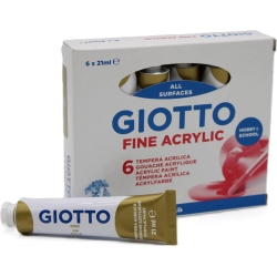 gold tempera - pack 6 tubes 21 ml