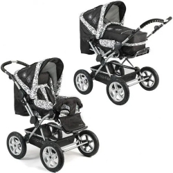 duo Viva combined stroller Black white Floral