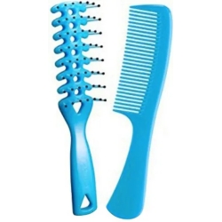 Brush Set plus Comb for Hair - assorted colors