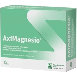 Aximagnesio 20 Sachets - Magnesium and vitamin B6 food supplement