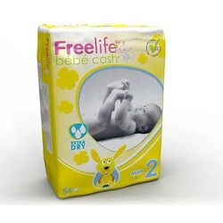 FreeLife by Bebé Cash - 26 Extra dry diapers - size 1 - 2-4 kg