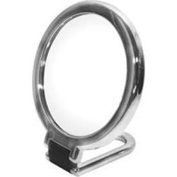 Chrome double-sided mirror with magnification x3
