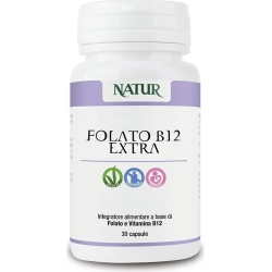folato b12 extra - mineral and vitamin supplement 30 capsules