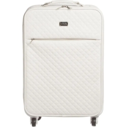 Quilted trolley in white eco-leather EP26B