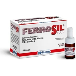 Ferrosil Plus - iron, Folic Acid, Vitamins C B12 supplement 12 Vials